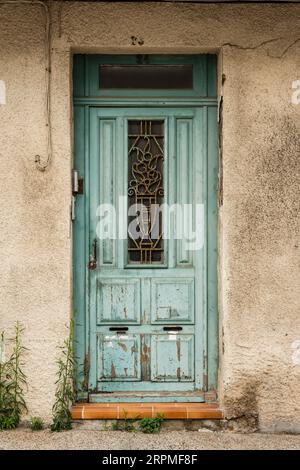 Porte d'entrée de la vieille maison, Meze, Hérault, Occitanie, France Banque D'Images