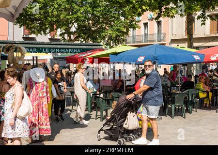 Marché extérieur, Meze, Hérault, Occitanie, France Banque D'Images