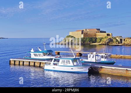 château de la Tour fondue sur presqu'île de Giens, France, Dept. Var, Hyères Banque D'Images