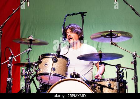 MELBOURNE, AUSTRALIE, NOVEMBRE 16 : Zac Hanson du Hanson Band lors d'un concert dans le cadre de la tournée Red Green Blue Tour au Forum Theatre on Banque D'Images