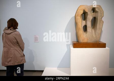 Le travail de Barbara Hepworth exposé à la Towner Gallery, Eastbourne Banque D'Images