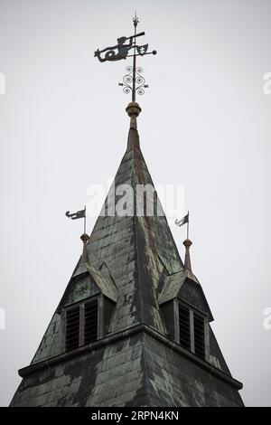 Haut de la tour de la vieille mairie à Levoca, Slovaquie Banque D'Images