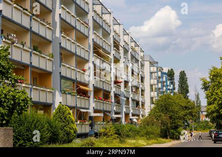 Prohlis est un quartier de Dresde dans l'arrondissement du même nom, situé dans le sud-est de la ville sur le Geberbach et généralement assimilé au Banque D'Images