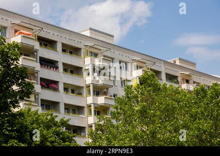 Prohlis est un quartier de Dresde dans l'arrondissement du même nom, situé dans le sud-est de la ville sur le Geberbach et généralement assimilé au Banque D'Images