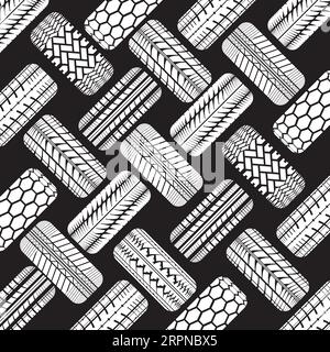 Voitures pneus traces papier peint Illustration de Vecteur