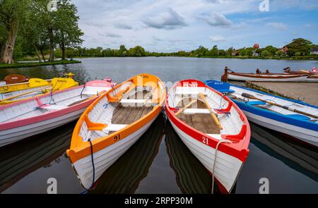 Le lac de plaisance Meare, le Meare, Thorpeness, Suffolk, Angleterre, Royaume-Uni Banque D'Images