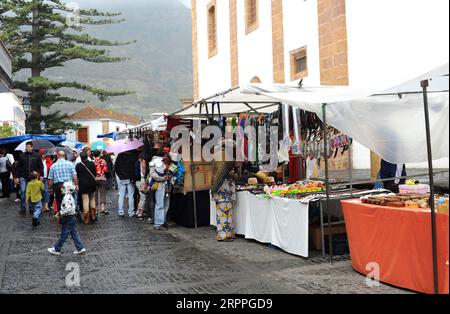 Teror Mercadillo. Gran Canaria, Îles Canaries, Espagne. Banque D'Images