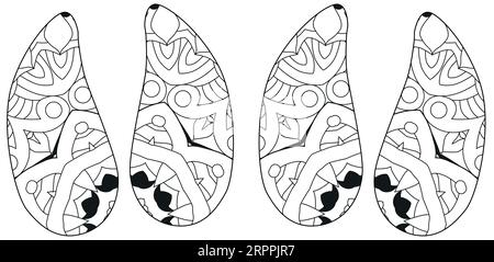 Pig Hoovesprint zentangle stylé pour la coloration. Peut être utilisé pour l'impression sur t-shirt, papier peint ou affiche. Illustration de Vecteur