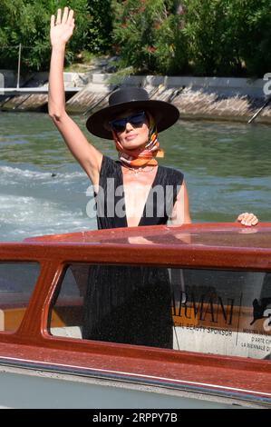 Nieves Alvarez BEI der Ankunft am Pier des Hotels Excelsior auf der Biennale di Venezia 2023 / 80. Filmfestspiele von Venedig. Venedig, 05.09.2023 Banque D'Images