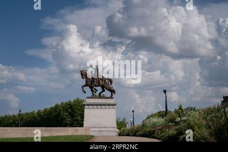 Apothéose de St. Louis IX, roi de France, dans le parc forestier, St. Louis, Missouri. Banque D'Images