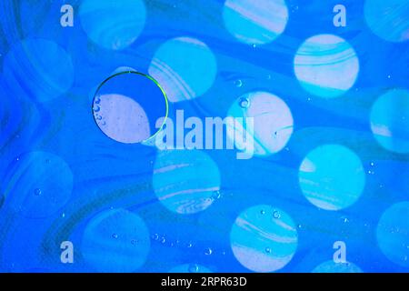 cercles de fond abstraits tons bleus Banque D'Images