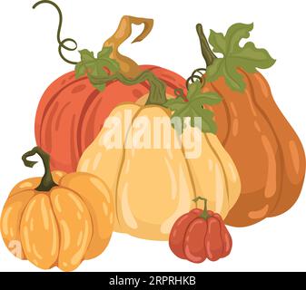 Carte de jour de citrouille ou fond. Illustration de Vecteur