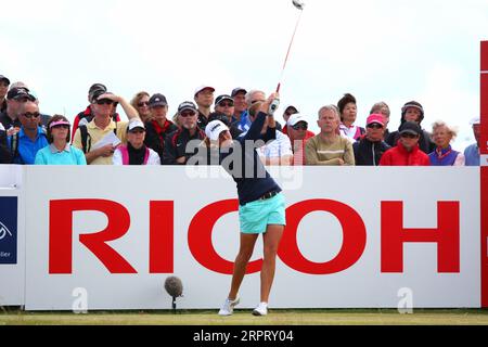 Stacy Lewis, des États-Unis, a été nommée capitaine de l'équipe américaine pour 2023 matchs de la Solheim Cup qui se dérouleront du 22 au 24 septembre à la Finca Cortesin en Espagne. Ici Banque D'Images