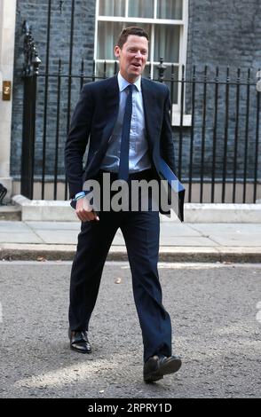 Londres, Royaume-Uni. 05 septembre 2023. Le secrétaire à la Justice Alex Chalk quitte une réunion du cabinet au 10 Downing Street à Londres. Crédit : SOPA Images Limited/Alamy Live News Banque D'Images