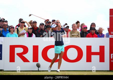 Stacy Lewis, des États-Unis, a été nommée capitaine de l'équipe américaine pour 2023 matchs de la Solheim Cup qui se dérouleront du 22 au 24 septembre à la Finca Cortesin en Espagne. Ici Banque D'Images