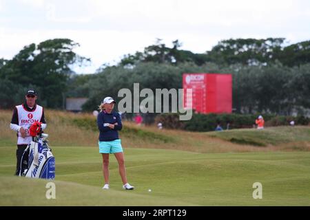 Stacy Lewis, des États-Unis, a été nommée capitaine de l'équipe américaine pour 2023 matchs de la Solheim Cup qui se dérouleront du 22 au 24 septembre à la Finca Cortesin en Espagne. Ici Banque D'Images