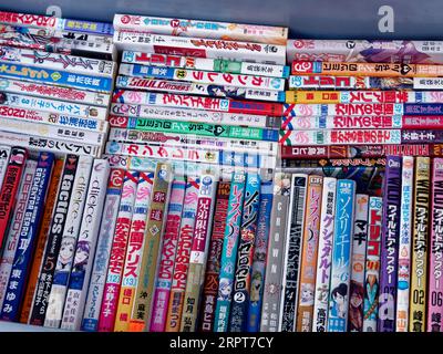 Vidéos de manga dans une boutique japonaise à Duesseldorf, Allemagne Banque D'Images