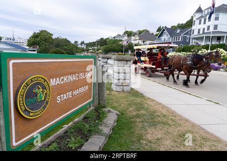 Mackinac Island le 22 août 2023 dans le Michigan Banque D'Images