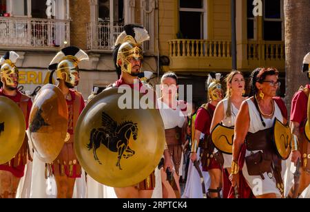 CARTAGENA, ESPAGNE - 23 SEPTEMBRE 2022 les fêtes historiques des Carthaginois et des Romains, célébrées dans la ville espagnole de Cartagena depuis 1990 à commémorer Banque D'Images