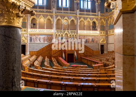 Budapest, intérieur du bâtiment du Parlement Banque D'Images