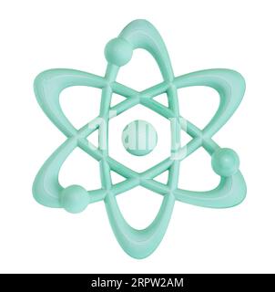 Symbole de neutrons 3D tridimensionnel Banque D'Images