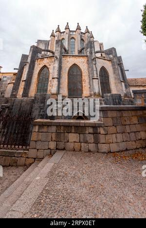 La cathédrale de Gérone, également connue sous le nom de cathédrale Sainte-Marie de Gérone, est une église catholique romaine située à Gérone, en Catalogne, en Espagne. Banque D'Images