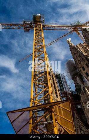 Barcelone, Espagne - 29 août 2023 la Sagrada Família est l'une des œuvres les plus célèbres de Gaudí à Barcelone. C'est une basilique géante en construction sinc Banque D'Images