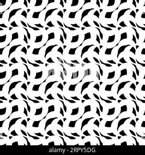 Motif sans couture avec des motifs abstraits en noir et blanc Banque D'Images