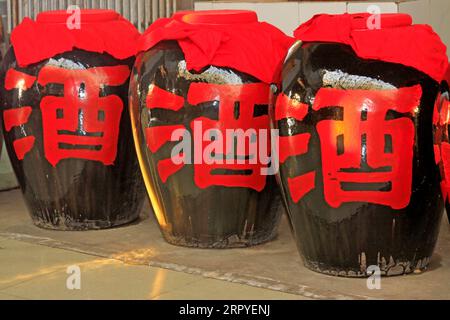 Pots chinois, gros plan de la photo Banque D'Images