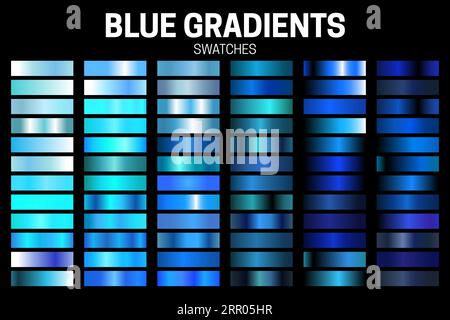 Collection de nuances de dégradé de couleur bleue Illustration de Vecteur