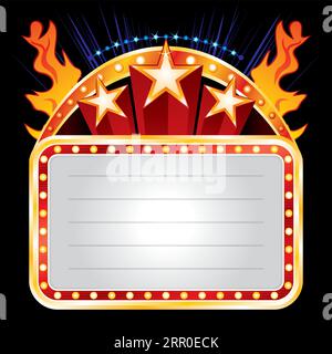 Signe d'invitation à un événement chaud Illustration de Vecteur