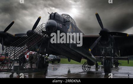 East Kirkby, Lincolnshire, Royaume-Uni, 2023. L'Avro Lancaster est un bombardier lourd britannique de la Seconde Guerre mondiale. Banque D'Images