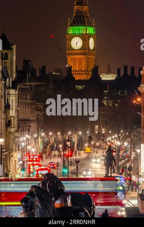 La page officielle Big Ben pour le Parlement britannique. Banque D'Images