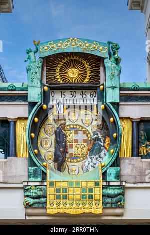 Ankeruhr (Anchor Clock), Hoher Markt, Vienne, Autriche Banque D'Images