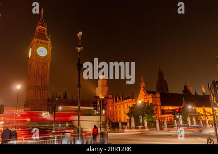 La page officielle Big Ben pour le Parlement britannique. Banque D'Images