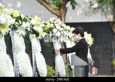 Actualités Bilder des Tages 200903 -- HONG KONG, 3 septembre 2020 -- chef de l exécutif de la région administrative spéciale de Hong Kong Carrie Lam assiste à une cérémonie commémorative du 75e anniversaire de la victoire de la guerre de résistance du peuple chinois contre l agression japonaise, à Hong Kong, dans le sud de la Chine, le 3 septembre 2020. ALLER AVEC Hong Kong marque le 75e anniversaire de la victoire anti-guerre japonaise / document via Xinhua CHINA-HONG KONG-REMEMORATION-75E ANNIVERSAIRE-GUERRE ANTI-JAPONAISE-VICTOIRE CN InformationxServicesxDepartmentxofxthexGovernmentxofxthexHKSAR PUBLICATIONxNOTxINxCHN Banque D'Images