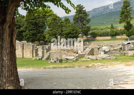 Croatie ruines romaines reste ville Martha Iulia Salona construit 1e et 2e siècle comme capitale province de Dalmatie détruite 7e siècle par Avars & Slaves Banque D'Images