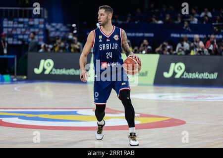 Manille, Philippines. 05 septembre 2023. Nikola Jovic de Serbie vu en action lors des quarts de finale de la coupe du monde de basket-ball FIBA 2023 entre la Serbie et la Lituanie au Mall of Asia Arena-Manille. Score final : Serbie 87:68 Lituanie. Crédit : SOPA Images Limited/Alamy Live News Banque D'Images