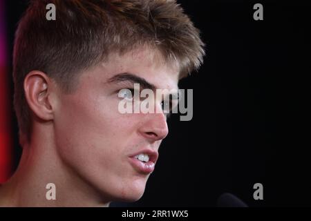 Tubize, Belgique. 06 septembre 2023. Le Belge Charles de Ketelaere photographié lors d'une conférence de presse de l'équipe nationale belge de football Red Devils, mercredi 06 septembre 2023, au siège de la Royal Belgian football Association RBFA à Tubize. Les Devils affronteront l'Azerbaïdjan et l'Estonie plus tard ce mois-ci. BELGA PHOTO VIRGINIE LEFOUR crédit : Belga News Agency/Alamy Live News Banque D'Images