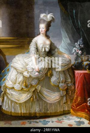 Marie-Antoinette, Reine de France (1755-1793), portrait à l'huile sur toile d'Elisabeth Vigee le Brun, 1778 Banque D'Images