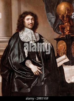 Jean-Baptiste Colbert (1619-1683), homme d'État français, portrait à l'huile sur toile de Claude Lefebvre, 1666 Banque D'Images