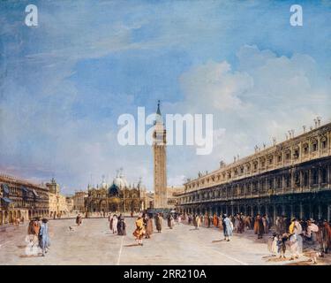 Francesco Guardi, Piazza San Marco (Venise), peinture à l'huile sur toile, 1765-1769 Banque D'Images