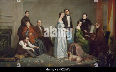 The Hollingsworth Family circa 1840 par George Hollingsworth Banque D'Images