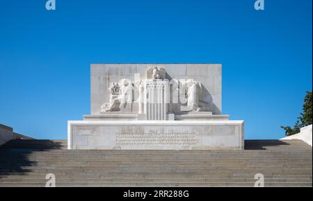 Le monument américain de Bellicourt aux 90 000 soldats américains qui ont servi avec les armées britanniques en France pendant la première Guerre mondiale en 1917 et 1918. Banque D'Images