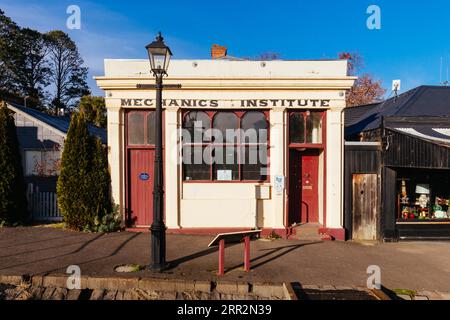 Malmsbury, Australie, juin 19 2022 : Malmsbury Mechanics Institute, un matin ensoleillé d'hiver à Victoria, Australie Banque D'Images