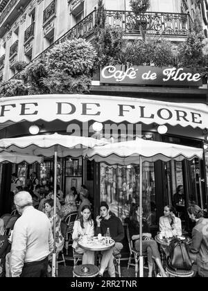 Café de flore, café philosophes, Paris, France, Europe, UE. Banque D'Images