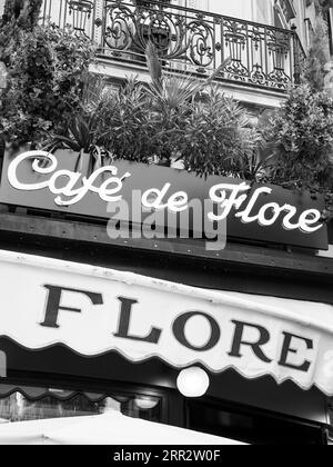 Café de flore, café philosophes, Paris, France, Europe, UE. Banque D'Images