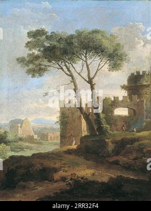 Vue de la porte Saint-Paul à Rome 1739 par Paolo Anesi Banque D'Images