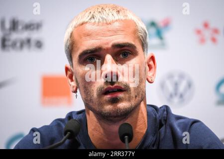 Paris, France, France. 6 septembre 2023. Antoine GRIEZMANN de France lors de la conférence de presse de l'équipe de France avant le match des qualifications européennes de l'UEFA Euro 2024 au Parc des Princes le 06 septembre 2023 à Paris, France. (Image de crédit : © Matthieu Mirville/ZUMA Press Wire) USAGE ÉDITORIAL SEULEMENT! Non destiné à UN USAGE commercial ! Banque D'Images