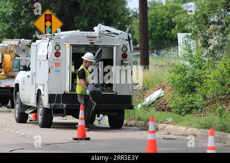 Autour du Metroplex avant la CHALEUR DE l'été Banque D'Images